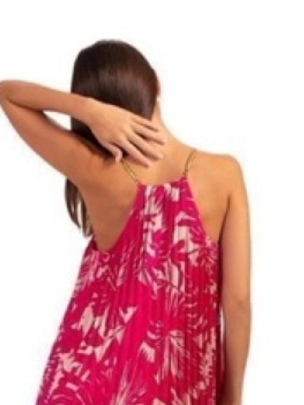 Trina Turk Pink & Red Floral Halter Maxi Dress Small - Picture 2 of 5